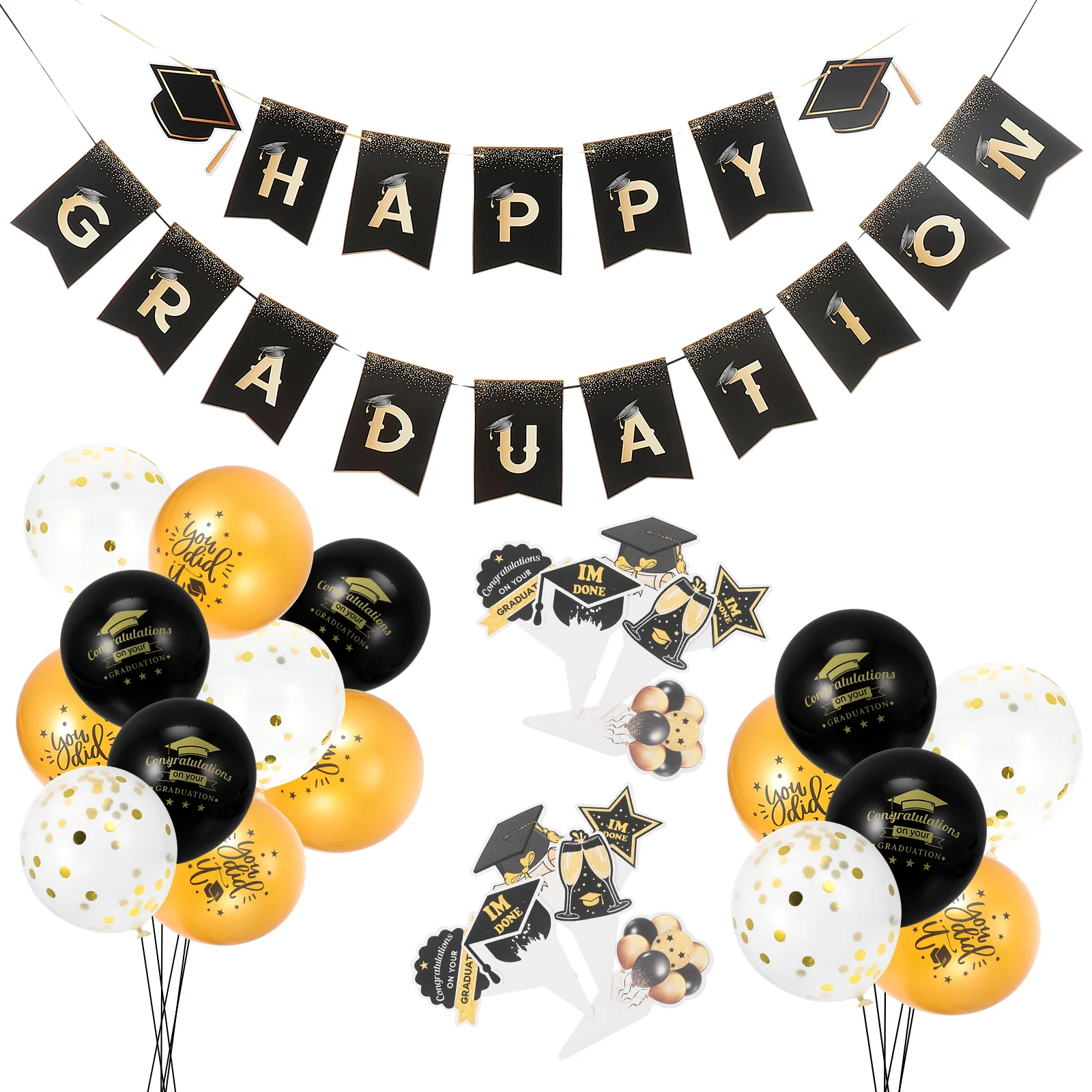 Graduation Season Decoration Set PVC Latex Paper Banner Party Layout Props Bright Color Design Indoor Outdoor Decor
Graduation Season Decoration Set PVC Latex Paper Banner Party Layout Props Bright Color Design Indoor Outdoor Decor