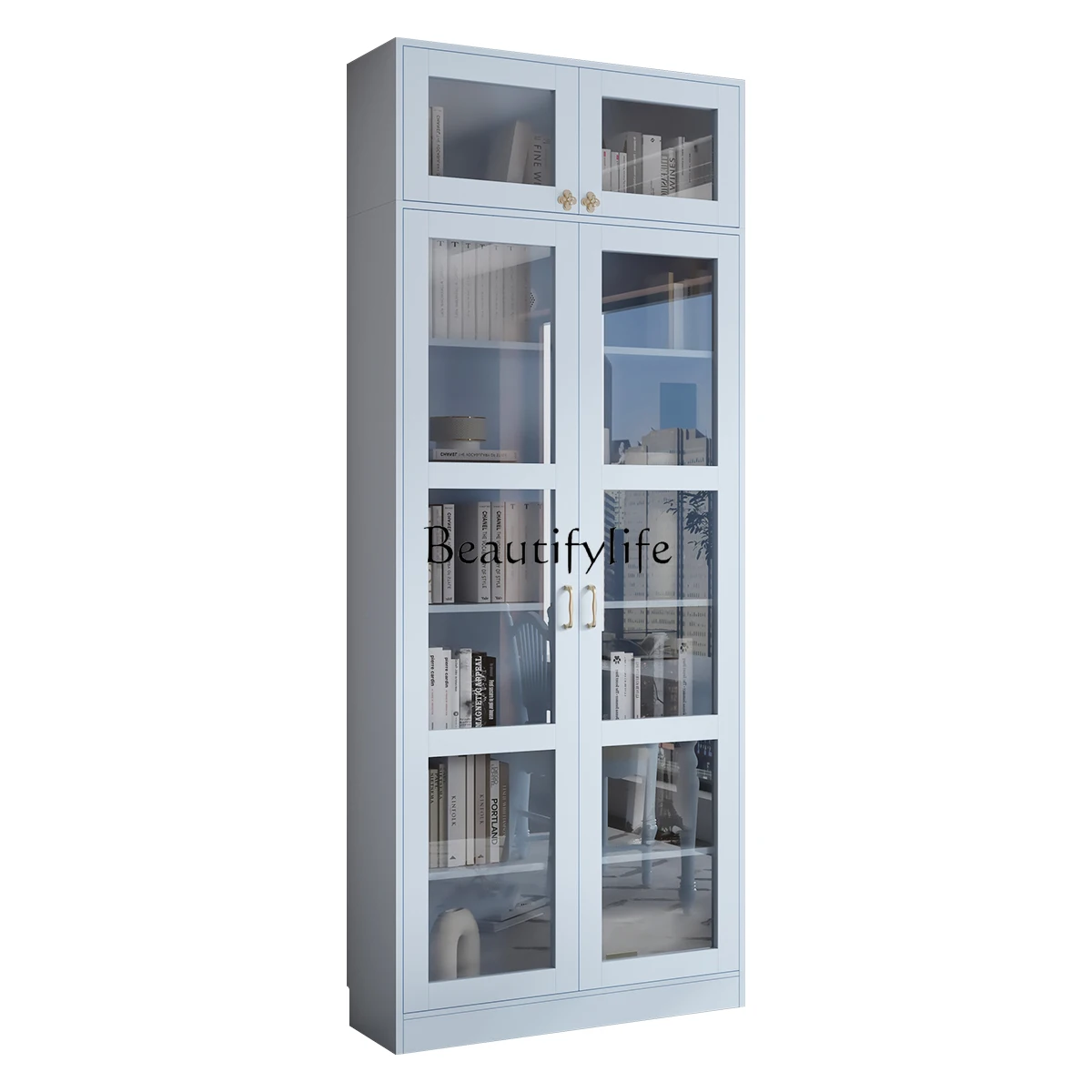 American solid wood bookcase against the wall, storage to the top, simple display bookcase
American solid wood bookcase against the wall, storage to the top, simple display bookcase