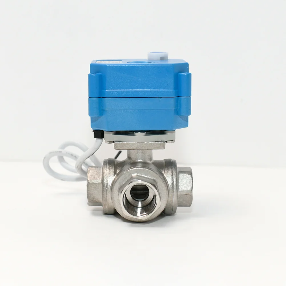 1/2 inch stainless steel three-way ball valve L /T with manual screw switch electric micro ball valve DN15
1/2 inch stainless steel three-way ball valve L /T with manual screw switch electric micro ball valve DN15