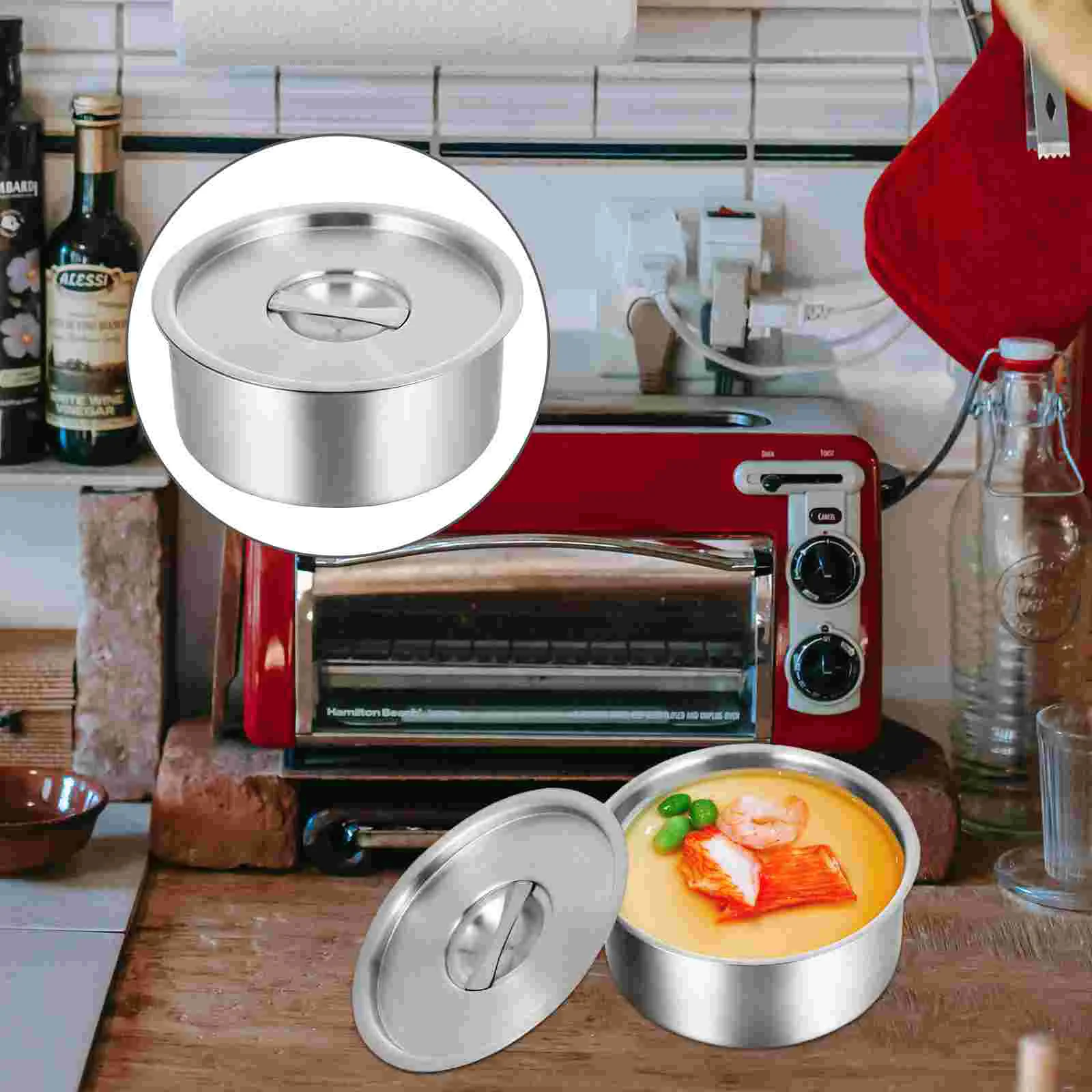 Steamed Egg Bowl Kitchenware Stainless Steel with Lid Dessert Holder Ramen Stew Large Soup Food Containers
Steamed Egg Bowl Kitchenware Stainless Steel with Lid Dessert Holder Ramen Stew Large Soup Food Containers
