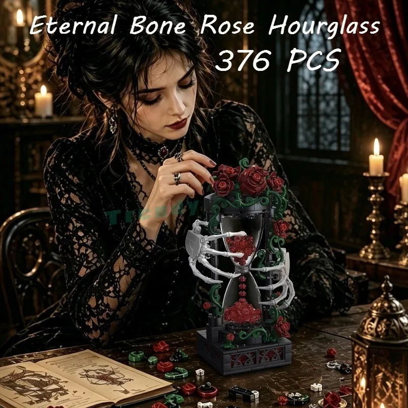 376PCS Romance Eternal Bone Rose Hourglass Building Blocks,Dark Gothic Skeleton Flower Home Collect Decor DIY Toys Macabre Gifts
376PCS Romance Eternal Bone Rose Hourglass Building Blocks,Dark Gothic Skeleton Flower Home Collect Decor DIY Toys Macabre Gifts