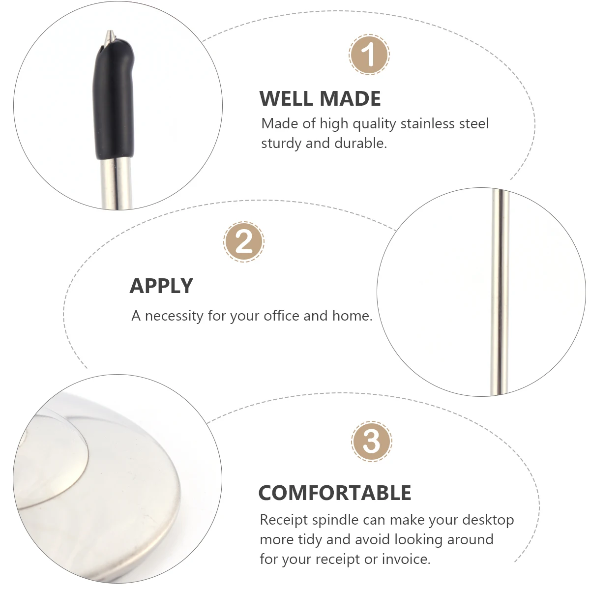 Menu Inserter Straight Rod Paper Holder Desktop Receipt Spindle Invoice Fork Silver
Menu Inserter Straight Rod Paper Holder Desktop Receipt Spindle Invoice Fork Silver