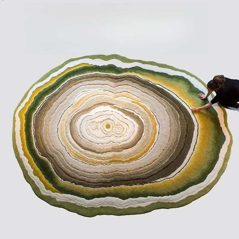 Green special-shaped carpet living room household high-end wool irregular bedroom bedside blanket
Green special-shaped carpet living room household high-end wool irregular bedroom bedside blanket