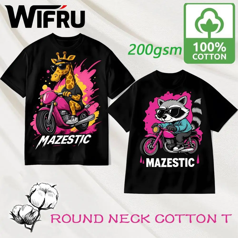 Funny Cartoon Animal print Graphic 100% Cotton T-shirt Unisex Street Oversized Casual Tees Y2K Loose Children's Clothing
Funny Cartoon Animal print Graphic 100% Cotton T-shirt Unisex Street Oversized Casual Tees Y2K Loose Children's Clothing