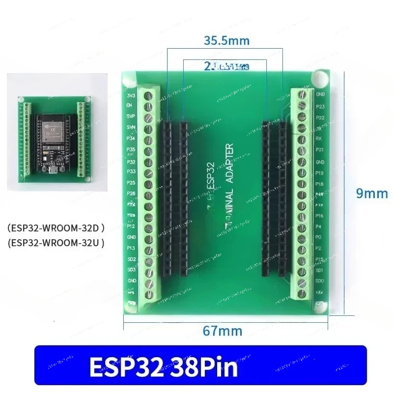 DRSAT ESP-WROOM-32 ESSP132 ESSP1D Development Board 2.4GHz Dual-Mode WiFi + Bluetooth Dual Cores Microcontroller Processor Integ
DRSAT ESP-WROOM-32 ESSP132 ESSP1D Development Board 2.4GHz Dual-Mode WiFi + Bluetooth Dual Cores Microcontroller Processor Integ