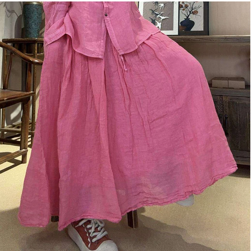 Новинка 2026 года: Весенне-летняя свободная повседневная юбка А-силуэта из хлопка и льна отличного качества, универсальная, длиной до щиколотки, для женщин Y209
Новинка 2026 года: Весенне-летняя свободная повседневная юбка А-силуэта из хлопка и льна отличного качества, универсальная, длиной до щиколотки, для женщин Y209