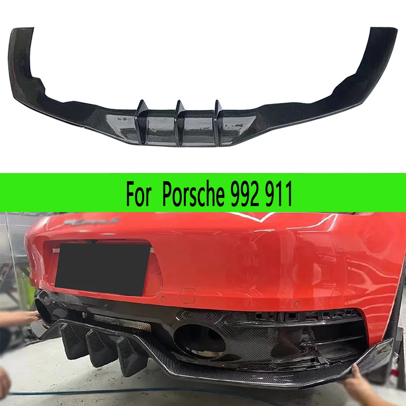 For Porsche 911 992 2019 - 2023 Car Rear Bumper Lip Diffuser Spoiler Parts Carbon Fiber Upgrade Body kit Auto Parts
For Porsche 911 992 2019 - 2023 Car Rear Bumper Lip Diffuser Spoiler Parts Carbon Fiber Upgrade Body kit Auto Parts