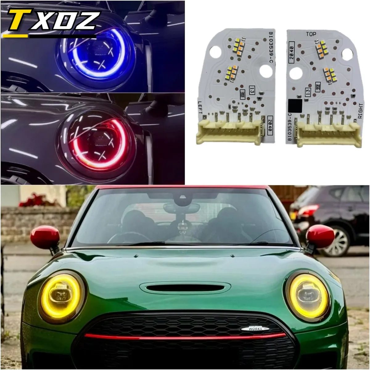 Non-RGB Angel Eye LED Boards For 2019-2021 Mini Cooper Clubman F55 F56 F57 F54 LED Headlight Daytime Running Light Modules
Non-RGB Angel Eye LED Boards For 2019-2021 Mini Cooper Clubman F55 F56 F57 F54 LED Headlight Daytime Running Light Modules