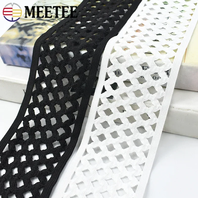 2/5M 75mm Wide Mesh Elastic Ribbon for Sewing Waist Belt Hollow Stretch Band Dress Garment Spring Tape DIY Supplies Black White
2/5M 75mm Wide Mesh Elastic Ribbon for Sewing Waist Belt Hollow Stretch Band Dress Garment Spring Tape DIY Supplies Black White