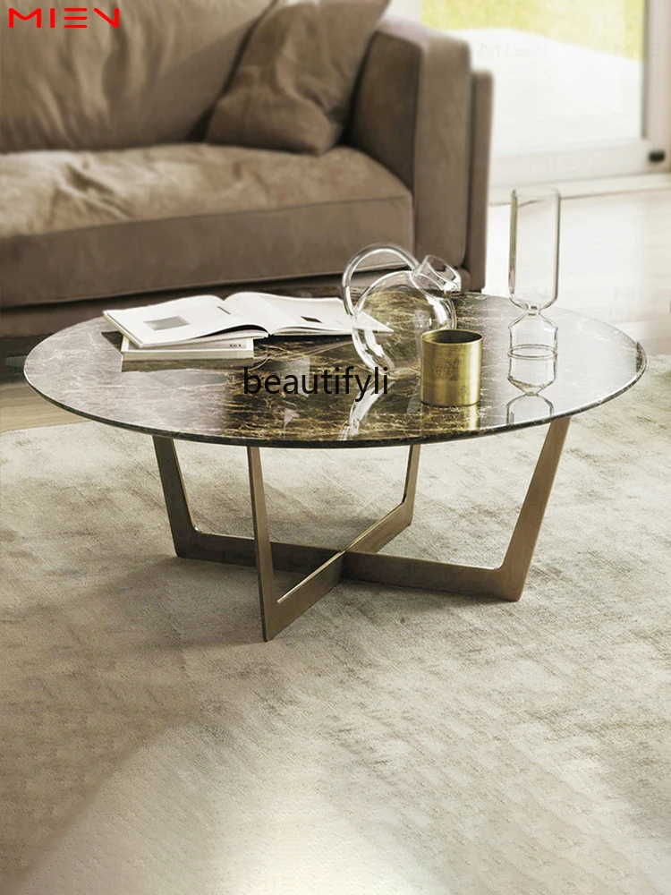 Light Luxury Living Room Coffee Table Emperador Marble Top Tea Table Metal Bronze Simple Small Table
Light Luxury Living Room Coffee Table Emperador Marble Top Tea Table Metal Bronze Simple Small Table