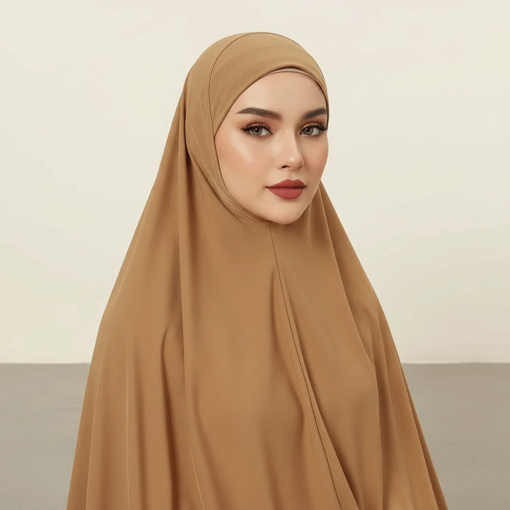 Breathable Jersey Solid Color Instant Hijab Four-Way Stretch Wrinkle-Resistant Women Khimar Skin-Friendly Lightweight Feel
Breathable Jersey Solid Color Instant Hijab Four-Way Stretch Wrinkle-Resistant Women Khimar Skin-Friendly Lightweight Feel
