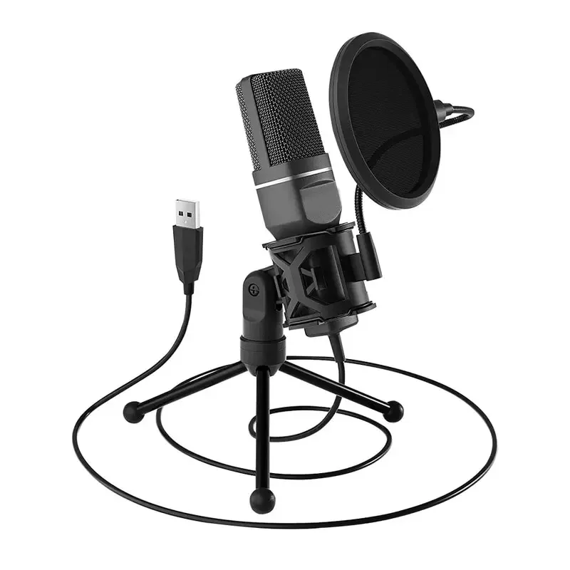 Desktop Usb Streaming Microfone Kit for Computer Game Vocal Recording Condenser Microphone with Filter Tripod Stand
Desktop Usb Streaming Microfone Kit for Computer Game Vocal Recording Condenser Microphone with Filter Tripod Stand
