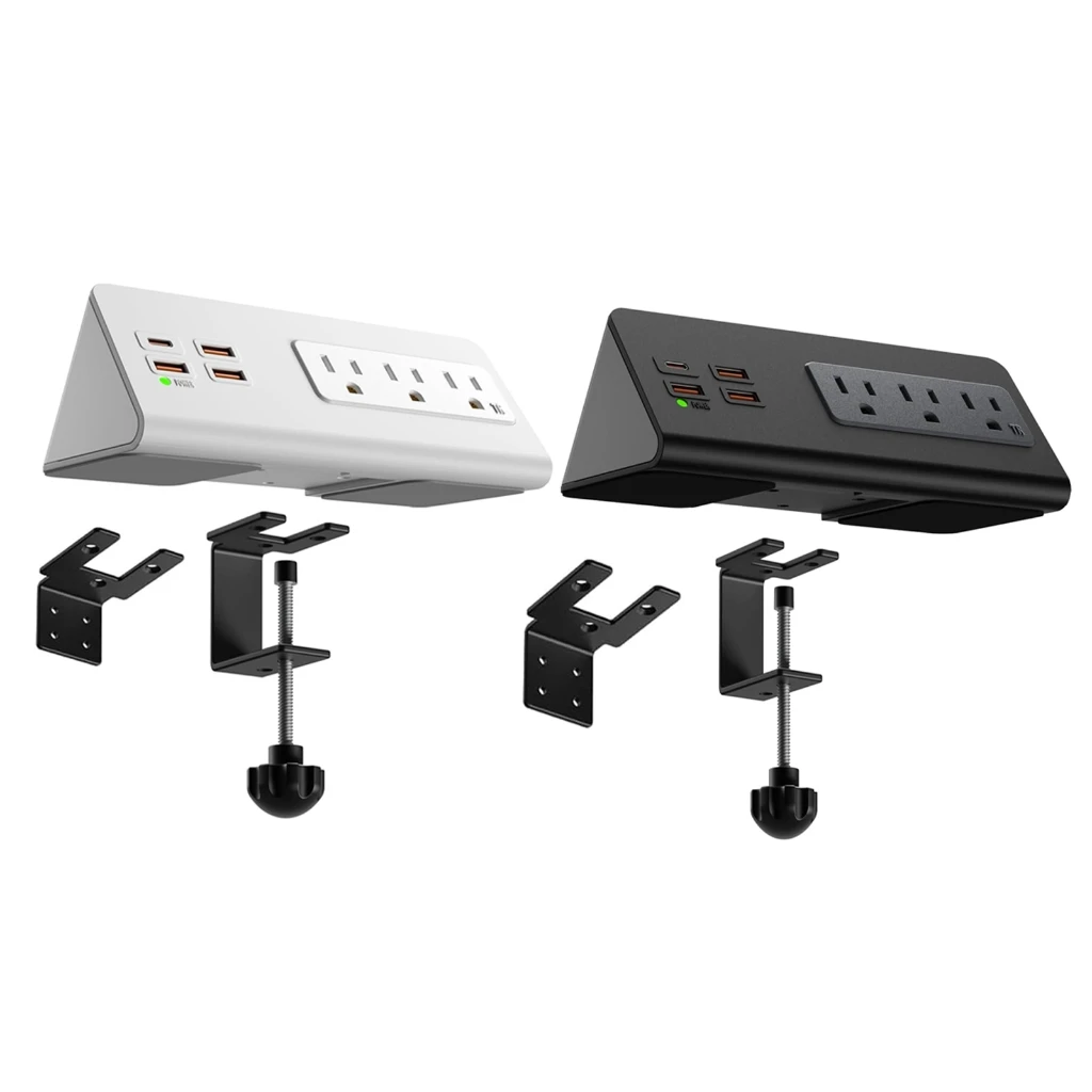 1pc Nightstands Desk Clamp Power Strips with USB C and USB A Port Featuring 3AC Outlets Perfect for Home or Office 
1pc Nightstands Desk Clamp Power Strips with USB C and USB A Port Featuring 3AC Outlets Perfect for Home or Office