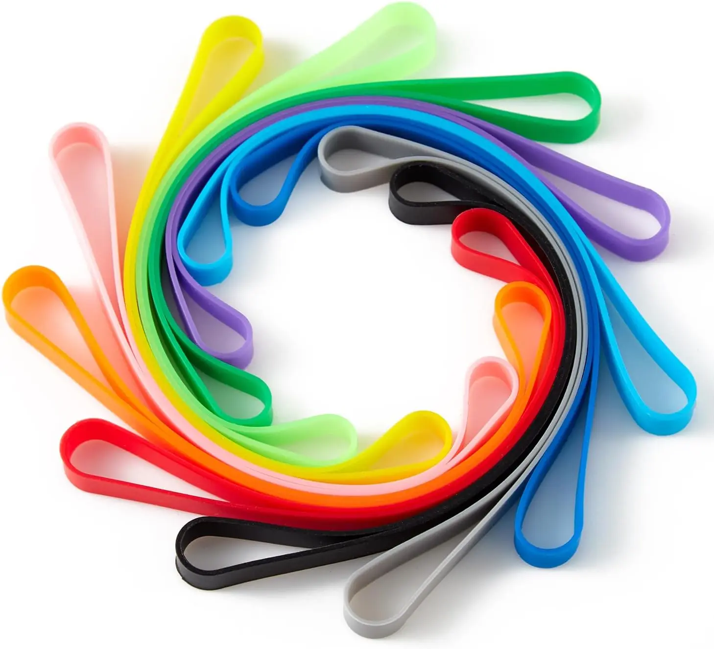 12 Pack Silicone Rubber Bands, 5.5 Inch Elastic Bands for Books, Art, Cooking, Wrapping, Exercise, Bag
12 Pack Silicone Rubber Bands, 5.5 Inch Elastic Bands for Books, Art, Cooking, Wrapping, Exercise, Bag