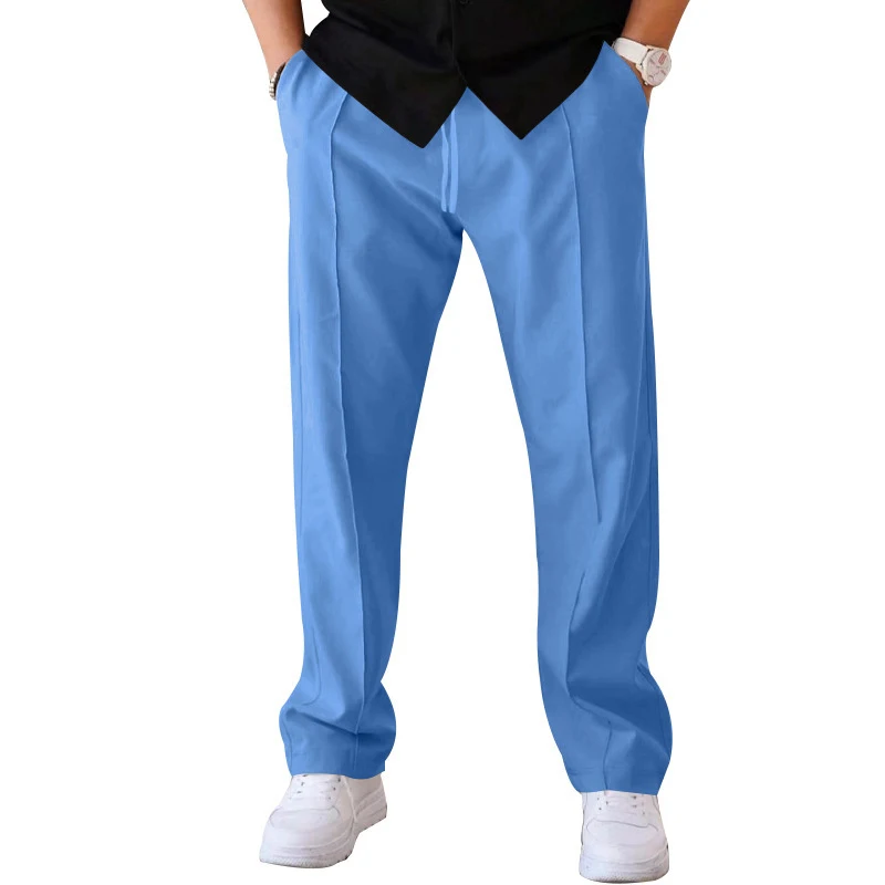 Streetwear Mens Casual Pants Spring Summer Fashion Solid Color Pleated Drawstring Straight Trousers Men Leisure Oversize Pants
Streetwear Mens Casual Pants Spring Summer Fashion Solid Color Pleated Drawstring Straight Trousers Men Leisure Oversize Pants