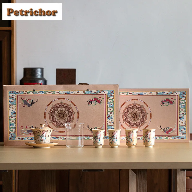 Dunhuang Nine Colored Deer Tea Set Complete Set Vintage Set Of Cups Tea Ceremony Set Teapot And Tea Cup Set For Tea Craft Gift
Dunhuang Nine Colored Deer Tea Set Complete Set Vintage Set Of Cups Tea Ceremony Set Teapot And Tea Cup Set For Tea Craft Gift