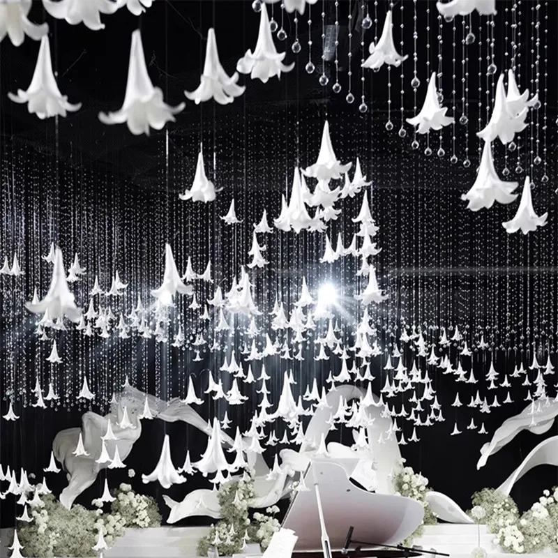 50Pcs Elegant White EVA Lily Artificial Flower Head For Wedding Ceiling Decoration Centerpieces Party Supplies
50Pcs Elegant White EVA Lily Artificial Flower Head For Wedding Ceiling Decoration Centerpieces Party Supplies