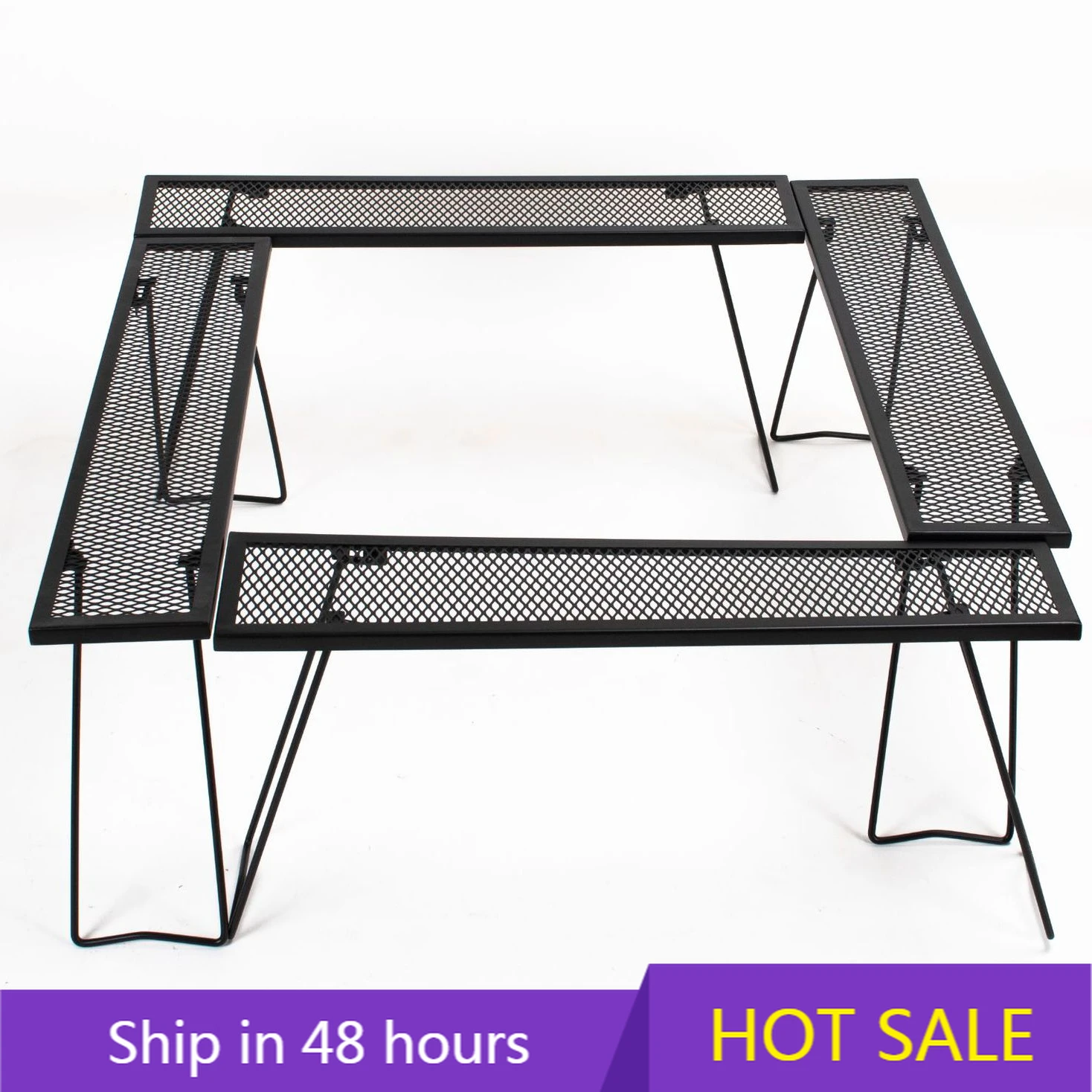POWER LEAP New Outdoor Barbecue Spliced Iron Table Mesh Portable Multi-functional Folding Camping Picnic Table
POWER LEAP New Outdoor Barbecue Spliced Iron Table Mesh Portable Multi-functional Folding Camping Picnic Table
