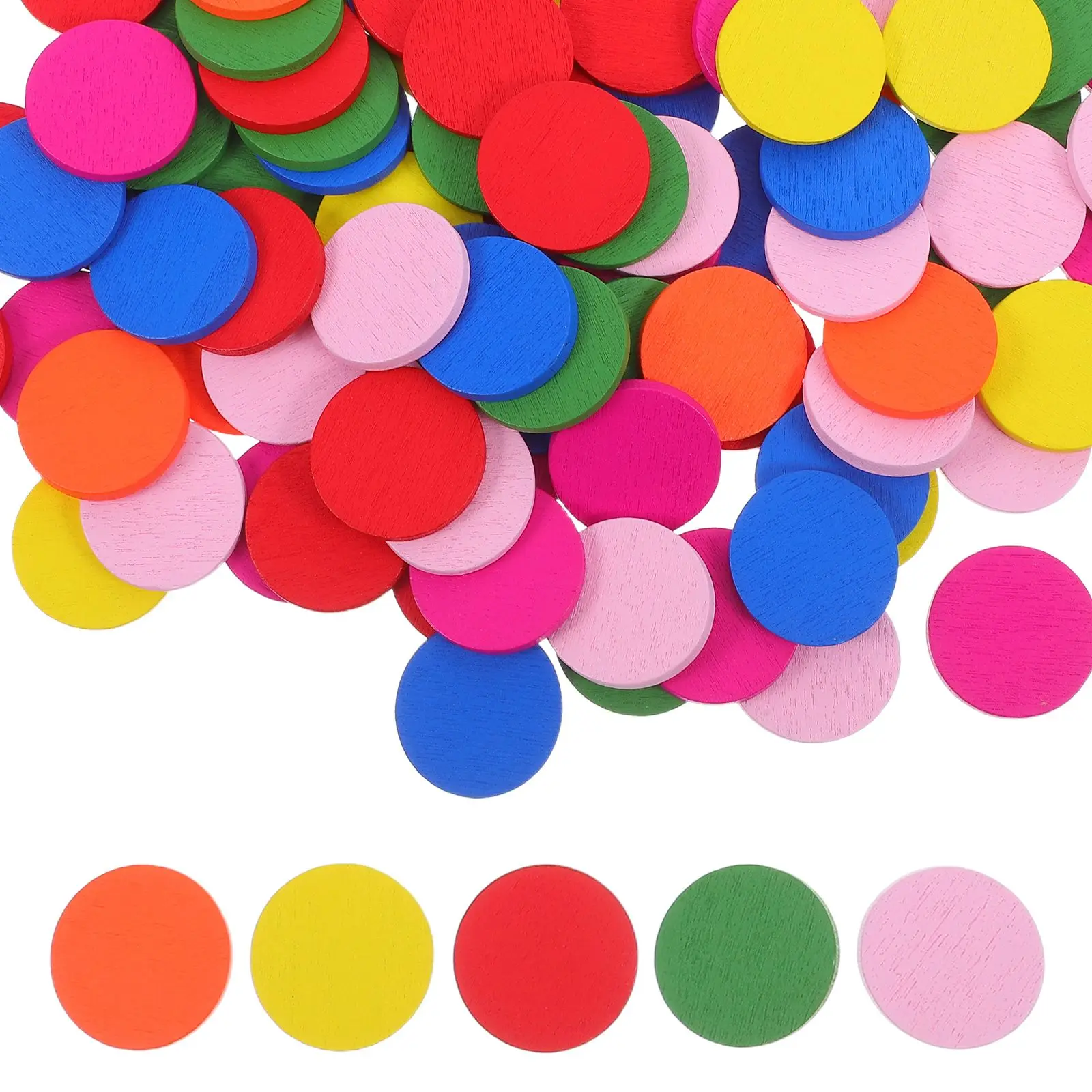 100 Wooden Discs Round Colorful DIY Decor Educational Toys Tools Kids Montessori Math Skills Intellectual Games
100 Wooden Discs Round Colorful DIY Decor Educational Toys Tools Kids Montessori Math Skills Intellectual Games