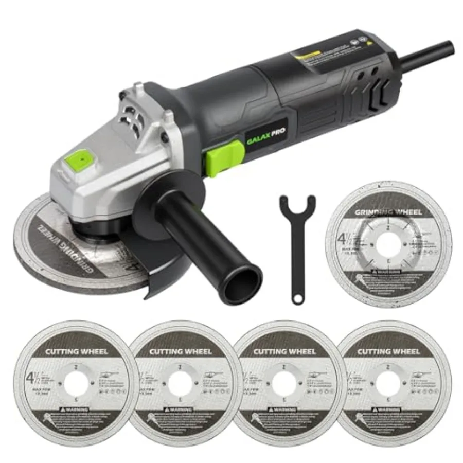 Electric Angle GrinderEquipped with 4.0 Amps Motor with 520W Max Output Power 4-1/2 inch Corded Angle Grinder 12000RPM with Cut
Electric Angle GrinderEquipped with 4.0 Amps Motor with 520W Max Output Power 4-1/2 inch Corded Angle Grinder 12000RPM with Cut