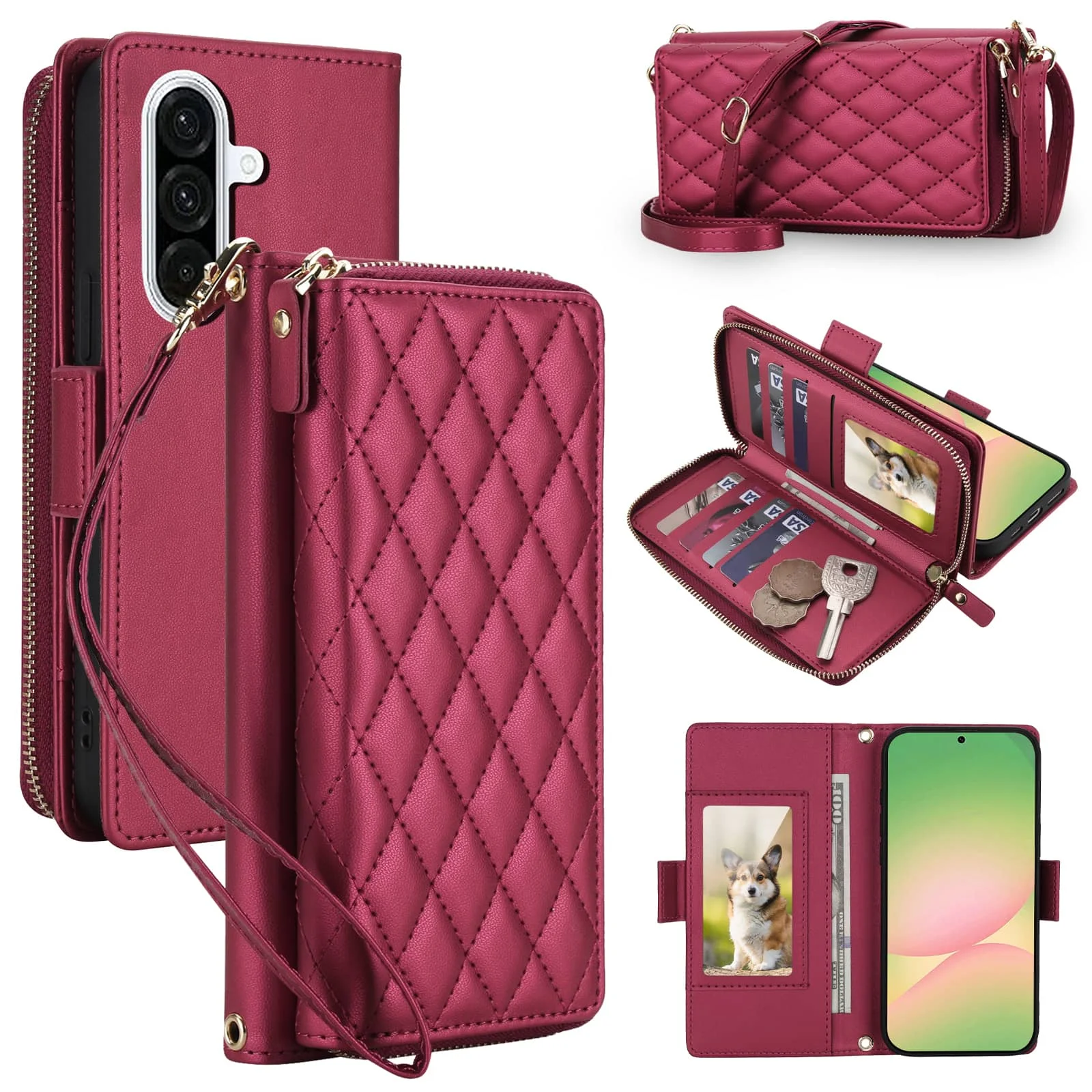 WEFOR Crossbody Wallet Case for Samsung Galaxy A57 A56 A55 A54 A37 A36 A35 A26 A25 A17 A16 A15 RFID Zipper Flip Cover Card Slots
WEFOR Crossbody Wallet Case for Samsung Galaxy A57 A56 A55 A54 A37 A36 A35 A26 A25 A17 A16 A15 RFID Zipper Flip Cover Card Slots
