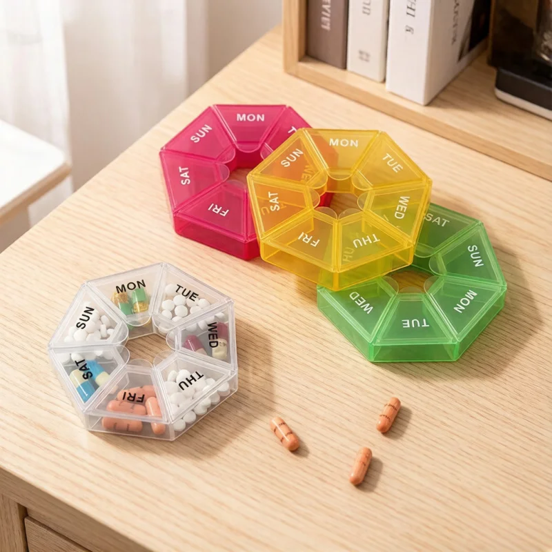 Portable 7 Day 7 Compartments Pill Box, Food Grade PP Plastic Medicine Organizer, Travel Pill Case
Portable 7 Day 7 Compartments Pill Box, Food Grade PP Plastic Medicine Organizer, Travel Pill Case