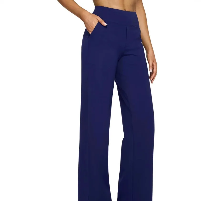 Casual High Waisted Straight Leg Pants with Loose Pockets Yoga Pants
Casual High Waisted Straight Leg Pants with Loose Pockets Yoga Pants