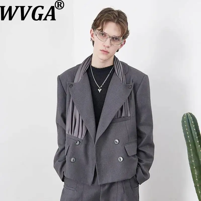 WVGA Spring Autumn New Men's Deconstructed Patchwork Trendy Double Breasted Blazer Niche Casual Turn-Down Collar Coat Ins W23655
WVGA Spring Autumn New Men's Deconstructed Patchwork Trendy Double Breasted Blazer Niche Casual Turn-Down Collar Coat Ins W23655