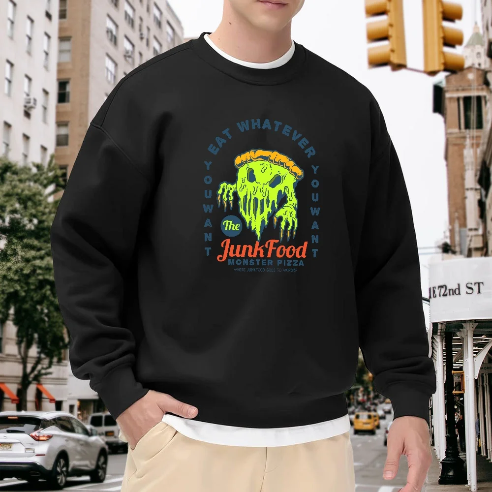 Men's Black Crew Neck Loose Sweatshirt with Fun Skull Print, Street Style Trendy Top, Comfortable and Soft for Everyday Casual Wear, Versatile Polyester Fabric
Men's Black Crew Neck Loose Sweatshirt with Fun Skull Print, Street Style Trendy Top, Comfortable and Soft for Everyday Casual Wear, Versatile Polyester Fabric