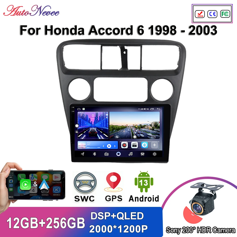 Мультимедийная система на Android 13 для Honda Accord 6 1998-2003, автомагнитола с GPS-навигацией, стерео головное устройство без 2din, DVD, высокопроизводительный, HDR
Мультимедийная система на Android 13 для Honda Accord 6 1998-2003, автомагнитола с GPS-навигацией, стерео головное устройство без 2din, DVD, высокопроизводительный, HDR