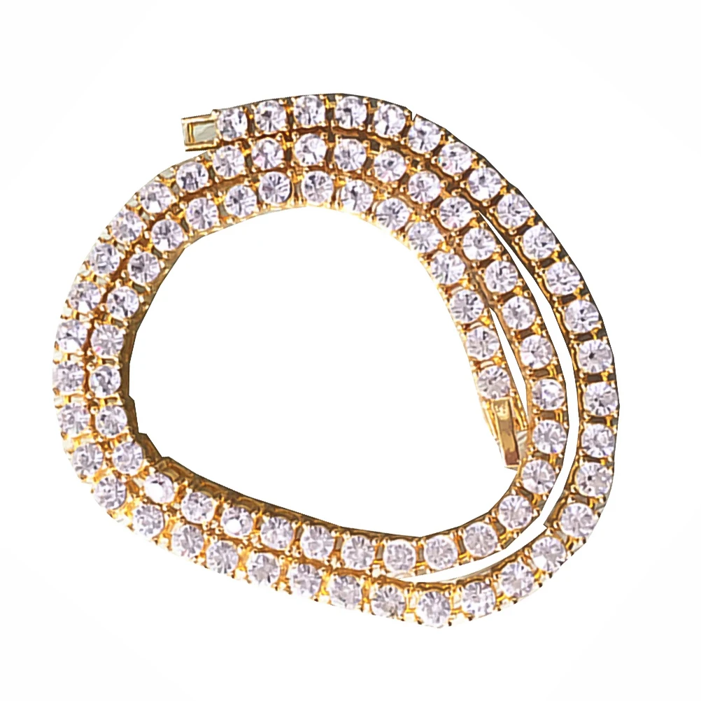 Rhinestone Necklace Hiphop Jewelry for Women Gold Rhinestones Tennis Pendant Punk Woman
Rhinestone Necklace Hiphop Jewelry for Women Gold Rhinestones Tennis Pendant Punk Woman