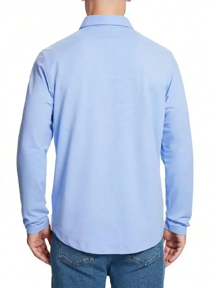 Mens Solid Color Long Sleeve Shirt With Chest Pocket Casual Top
Mens Solid Color Long Sleeve Shirt With Chest Pocket Casual Top