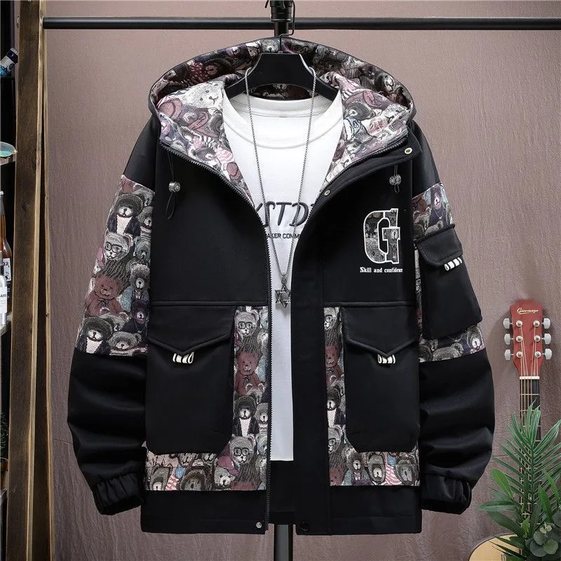 New Spring/Autumn Fashion Trendy Retro Print Windbreaker Hooded Jacket Men's Casual Loose Sports High Quality Plus Size Coat
New Spring/Autumn Fashion Trendy Retro Print Windbreaker Hooded Jacket Men's Casual Loose Sports High Quality Plus Size Coat