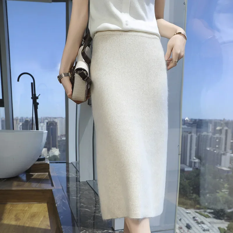 Quality Mink Cashmere Skirt Women's High Waist Slim Hip Skirt Chinese Cheongsam Knit Skirt Fashion All-Match Sweater
Quality Mink Cashmere Skirt Women's High Waist Slim Hip Skirt Chinese Cheongsam Knit Skirt Fashion All-Match Sweater