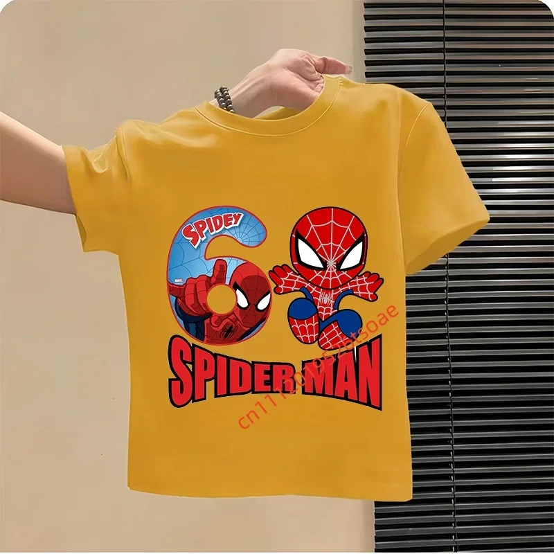 Spider-Man children's cotton short-sleeved boys' sports shirt, girls' casual top, summer T-shirt, digital cartoon print
Spider-Man children's cotton short-sleeved boys' sports shirt, girls' casual top, summer T-shirt, digital cartoon print