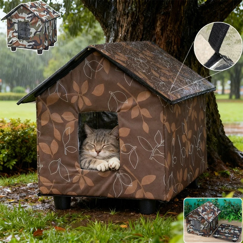 Newest Foldable Outdoor Cat House Durable Oxford Fabric Waterproof Windproof Cat Shelter Winter Warm Tent for Small Medium Pets
Newest Foldable Outdoor Cat House Durable Oxford Fabric Waterproof Windproof Cat Shelter Winter Warm Tent for Small Medium Pets