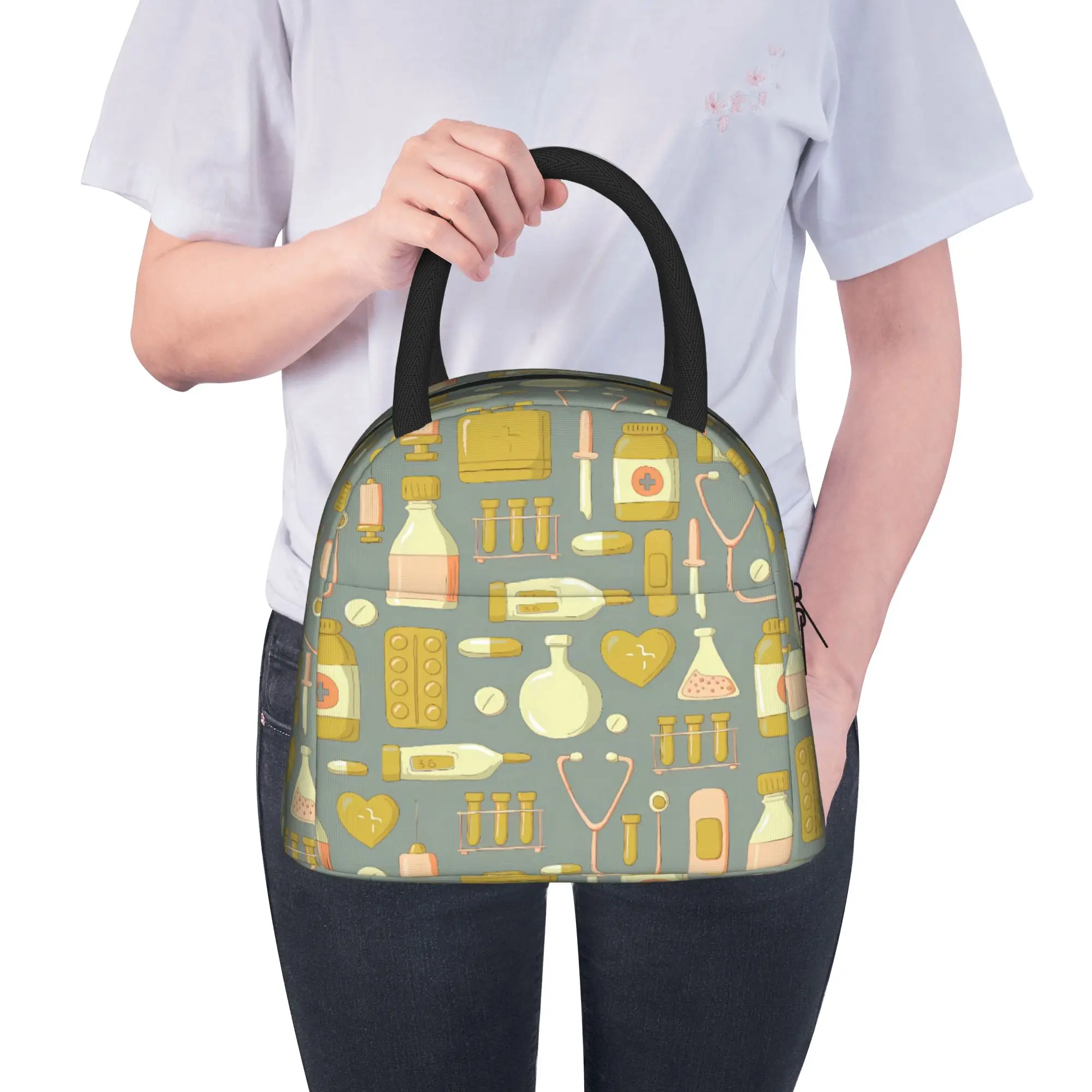 Cute Nursing Pattern Nurse Lunch Bag Funny Lunch Box Office Portable Thermal Tote Handbags For Child Oxford Designer Cooler Bag
Cute Nursing Pattern Nurse Lunch Bag Funny Lunch Box Office Portable Thermal Tote Handbags For Child Oxford Designer Cooler Bag