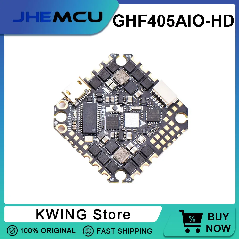 JHEMCU GHF405AIO-HD 40A AIO Flight Controller F405 OSD With 40A ESC PWM Dshot600 2-6S Lipo For RC FPV Toothpick Racing Drone
JHEMCU GHF405AIO-HD 40A AIO Flight Controller F405 OSD With 40A ESC PWM Dshot600 2-6S Lipo For RC FPV Toothpick Racing Drone