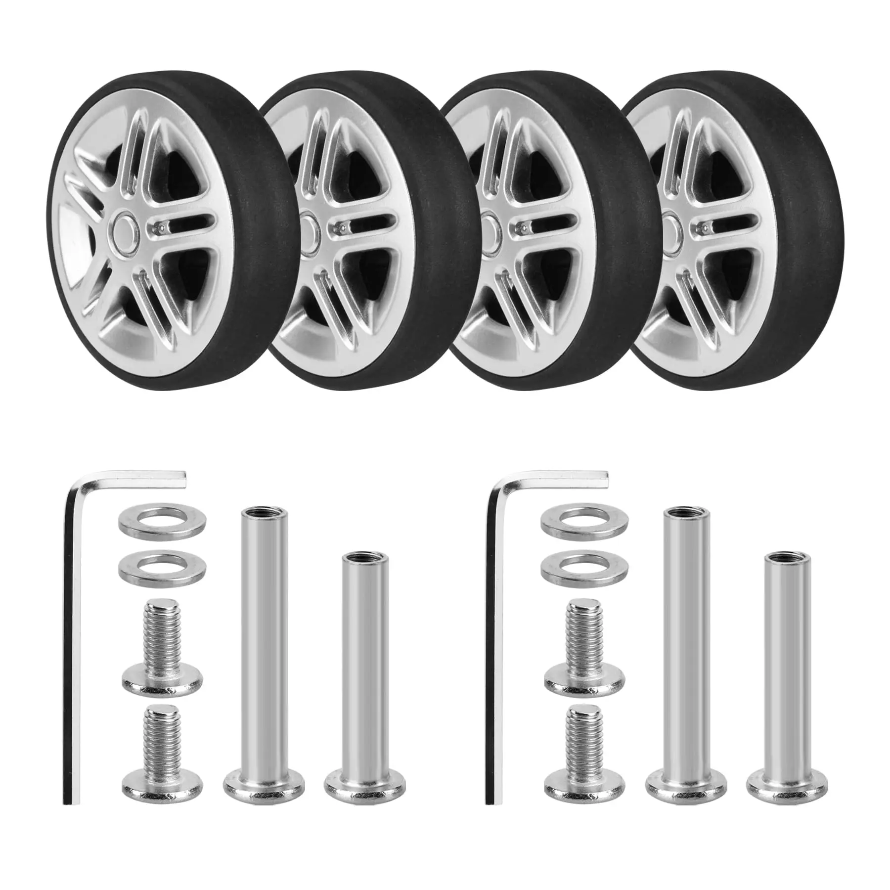 4/8Pcs Luggage Wheel Replacement w/h Screw Travel Luggage Replacement Wheels Suitcase Parts 60mm Caster Wheel Repair Accessories
4/8Pcs Luggage Wheel Replacement w/h Screw Travel Luggage Replacement Wheels Suitcase Parts 60mm Caster Wheel Repair Accessories