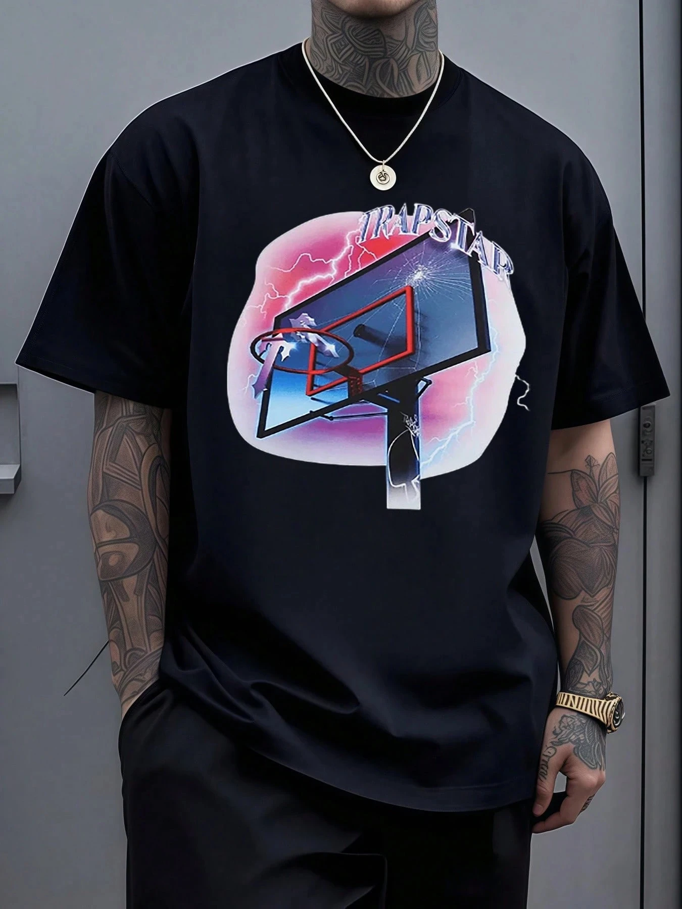 Mens Electric Storm Striking A Shattered Basketball Hoop Symbolizing Power Resilience And Breaking Limits Graphic Men Tshirt
Mens Electric Storm Striking A Shattered Basketball Hoop Symbolizing Power Resilience And Breaking Limits Graphic Men Tshirt