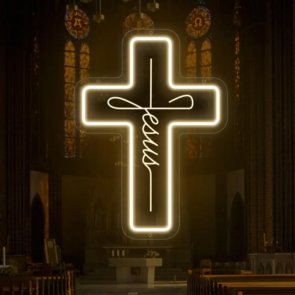 Jesus Cross Neon Signs LED Neon Light Sign Light Up Neon Signs Wall Decor Bedroom Home Room Party Decor
Jesus Cross Neon Signs LED Neon Light Sign Light Up Neon Signs Wall Decor Bedroom Home Room Party Decor