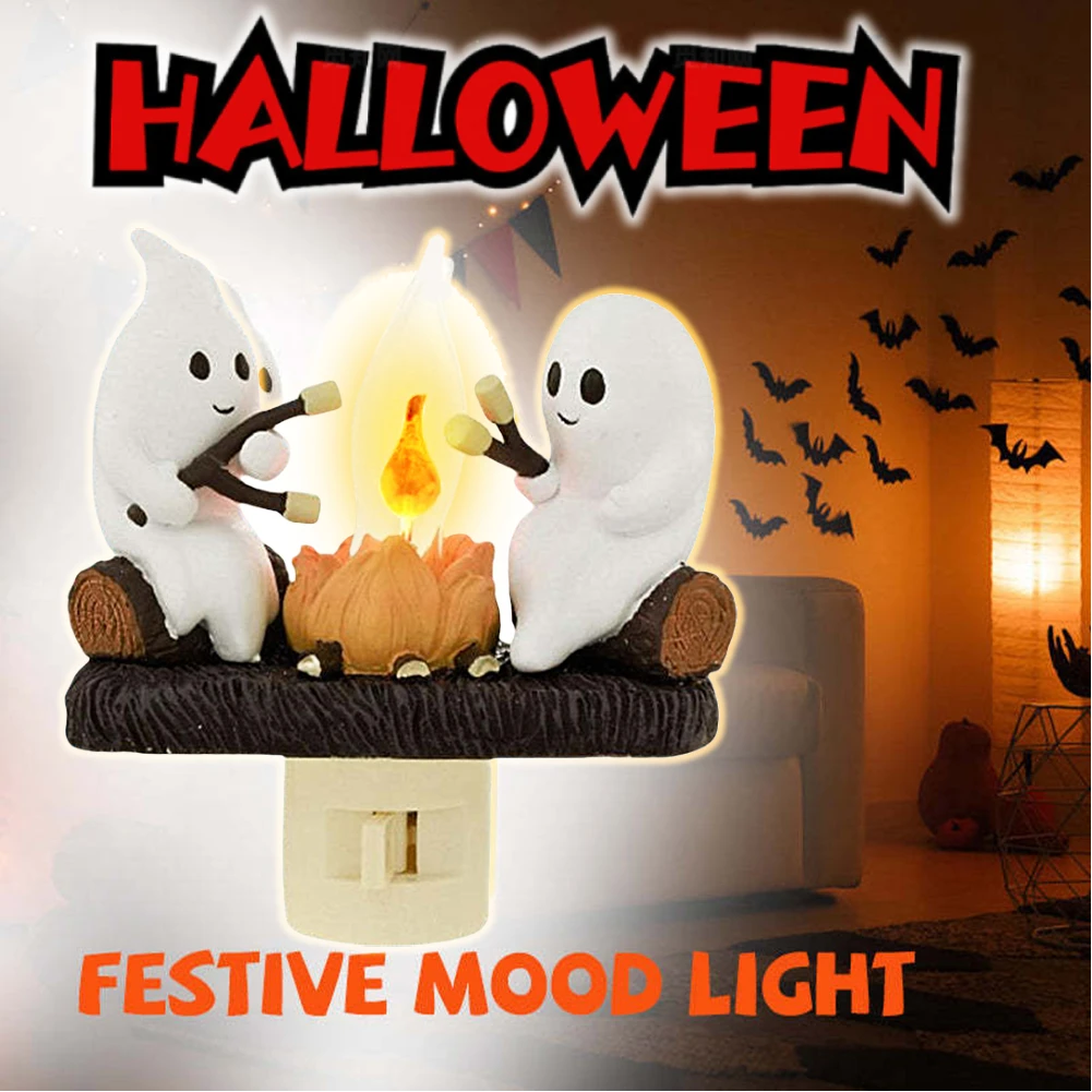 Ghost Campfire Flickering Plug in Night Light Halloween Decoration Ghost Pumpkin Night Light Halloween Decoration for Boys/Girls
Ghost Campfire Flickering Plug in Night Light Halloween Decoration Ghost Pumpkin Night Light Halloween Decoration for Boys/Girls