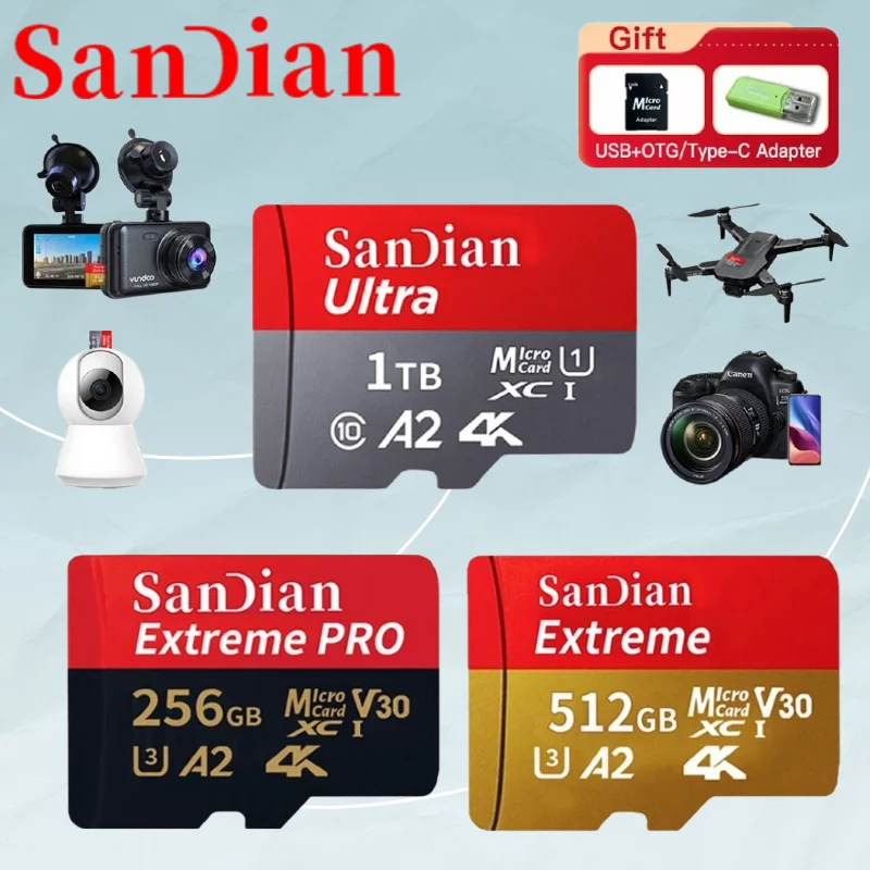 New Original 512GB 1TB Memory Card 128GB 256GB SD/TF Class10 Flash Card mini SD TF CARD for Phone Speakers Robot Camera
New Original 512GB 1TB Memory Card 128GB 256GB SD/TF Class10 Flash Card mini SD TF CARD for Phone Speakers Robot Camera