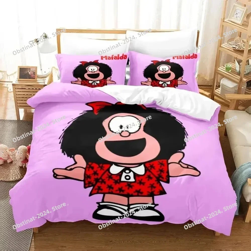 3D Print Mafalda Bedding Set Duvet Cover Bed Set Quilt Cover Pillowcase Comforter king Queen Size Boys Adult Bedding Set
3D Print Mafalda Bedding Set Duvet Cover Bed Set Quilt Cover Pillowcase Comforter king Queen Size Boys Adult Bedding Set