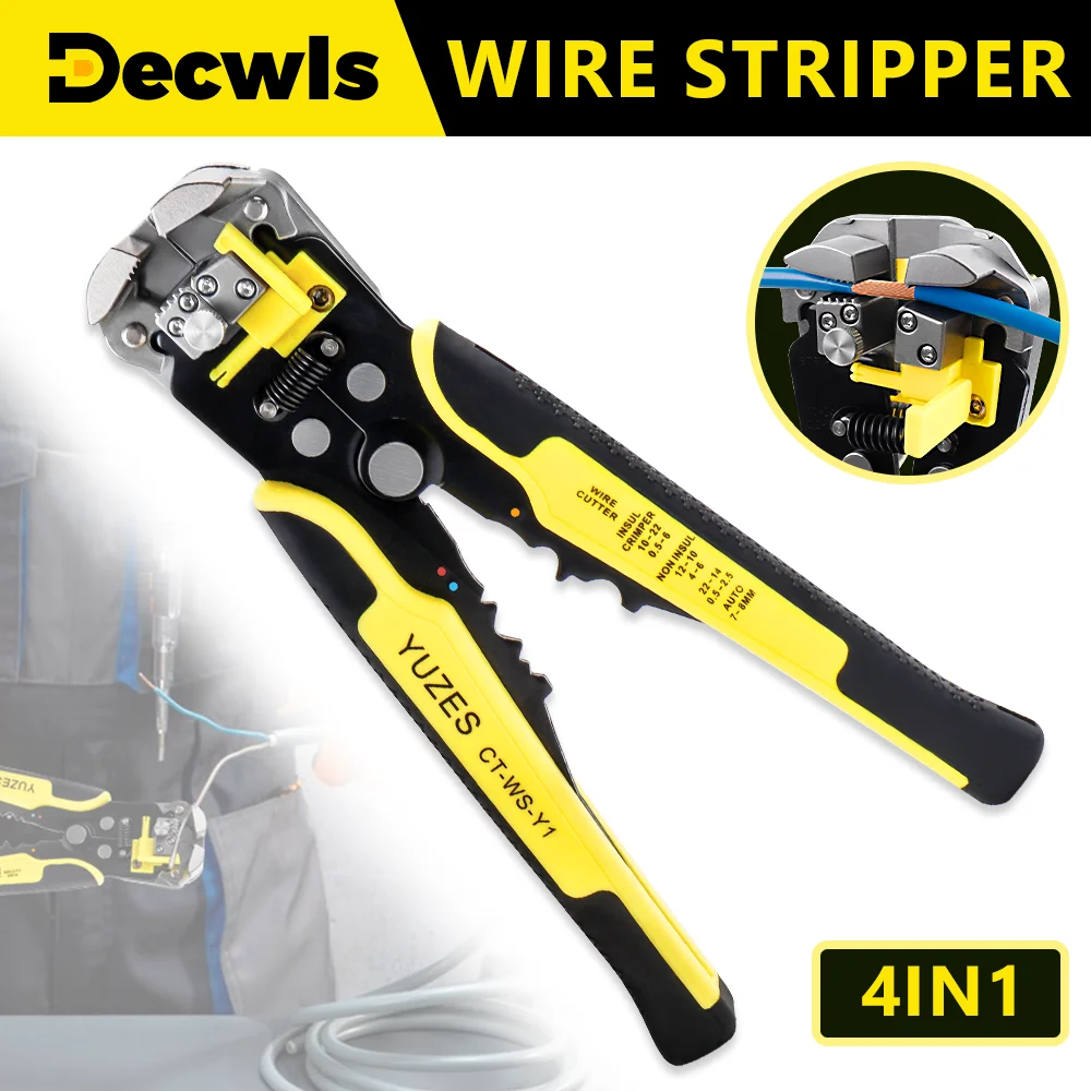 Self-Adjusting Wire Strippers Crimper Tool Cable Wire Stripper Cutter Electrician Wire Tool with Screwdriver for Stripping Cable
Self-Adjusting Wire Strippers Crimper Tool Cable Wire Stripper Cutter Electrician Wire Tool with Screwdriver for Stripping Cable