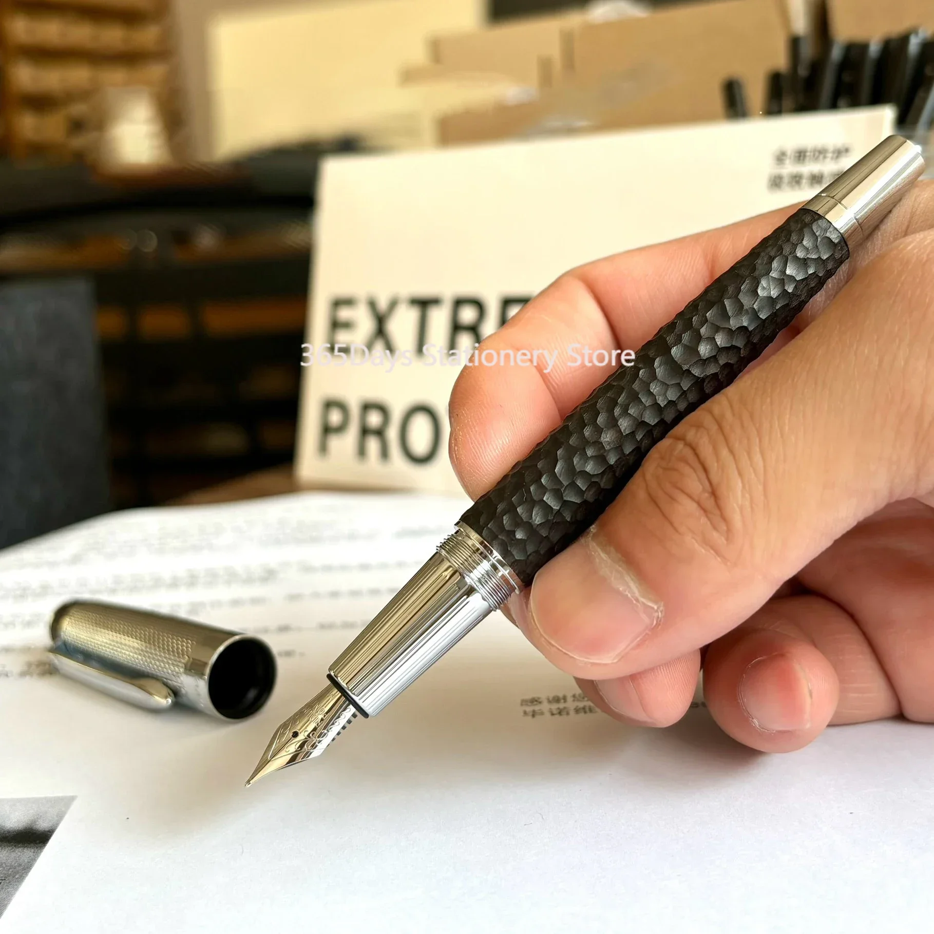 Benovel Ebony Hammered Wood Hand Carved Fountain Pen Schmidt Nib Office Business Writing Stationery Gift
Benovel Ebony Hammered Wood Hand Carved Fountain Pen Schmidt Nib Office Business Writing Stationery Gift