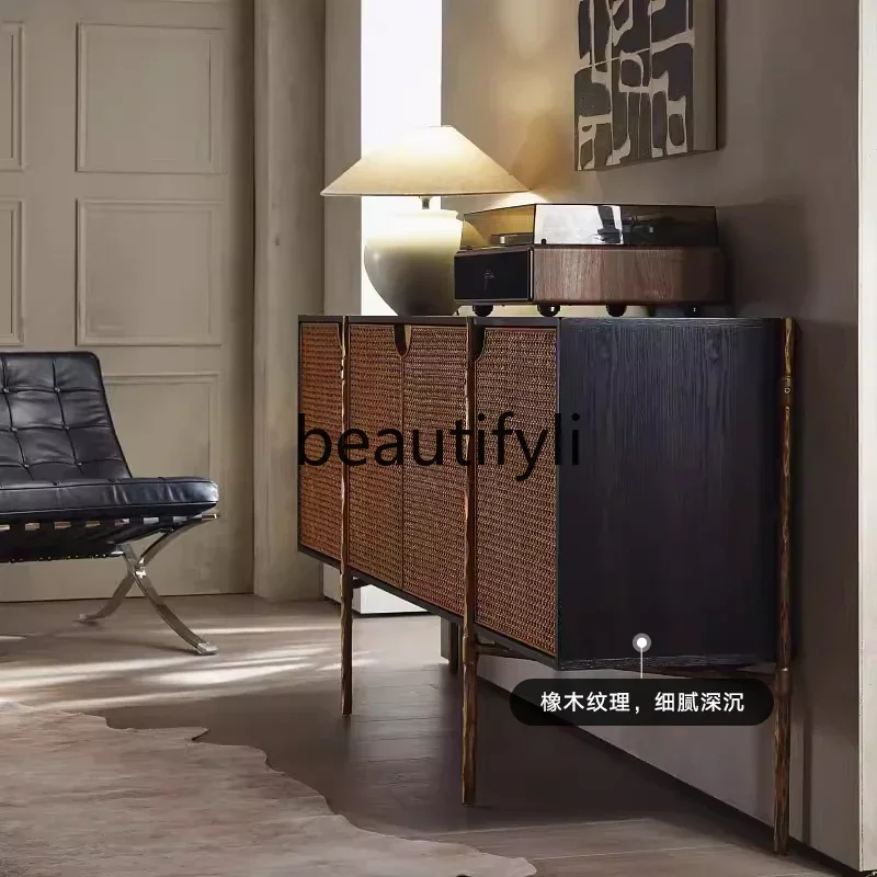 Modern simple forged cast iron art dining side cabinet in the ancient style retro old rattan storage cupboard
Modern simple forged cast iron art dining side cabinet in the ancient style retro old rattan storage cupboard