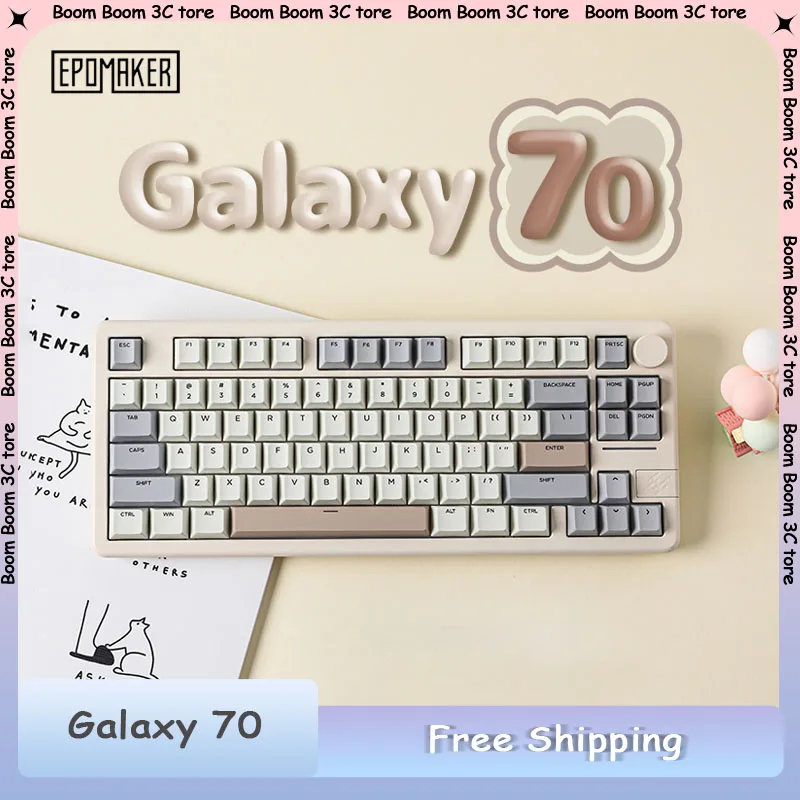 EPOMAKER Galaxy70 75% раскладка механическая клавиатура алюминиевая прокладка трехрежимная беспроводная игровая клавиатура Type-C аксессуары для ПК
EPOMAKER Galaxy70 75% раскладка механическая клавиатура алюминиевая прокладка трехрежимная беспроводная игровая клавиатура Type-C аксессуары для ПК