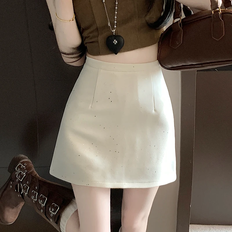 Coigarsam High Waist Sequined Skirt for Women, Spring Galaxy Print Short Skirt, Apricot Black Colors
Coigarsam High Waist Sequined Skirt for Women, Spring Galaxy Print Short Skirt, Apricot Black Colors