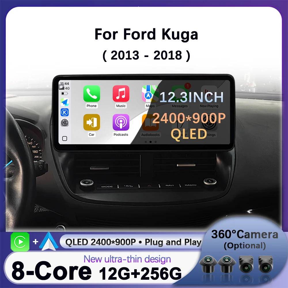 Беспроводной Carplay Android14 для Ford Kuga 2013-2018 автомобильный мультимедийный плеер DSP стерео Wi-Fi сенсорный дисплей 12,3 дюйма QLED 2400*900P
Беспроводной Carplay Android14 для Ford Kuga 2013-2018 автомобильный мультимедийный плеер DSP стерео Wi-Fi сенсорный дисплей 12,3 дюйма QLED 2400*900P
